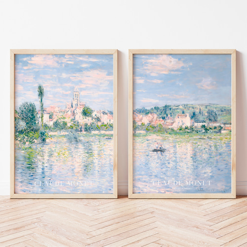 風景画二枚 （風景画 タイ チエンマイの゙お寺 水彩画 2枚もの