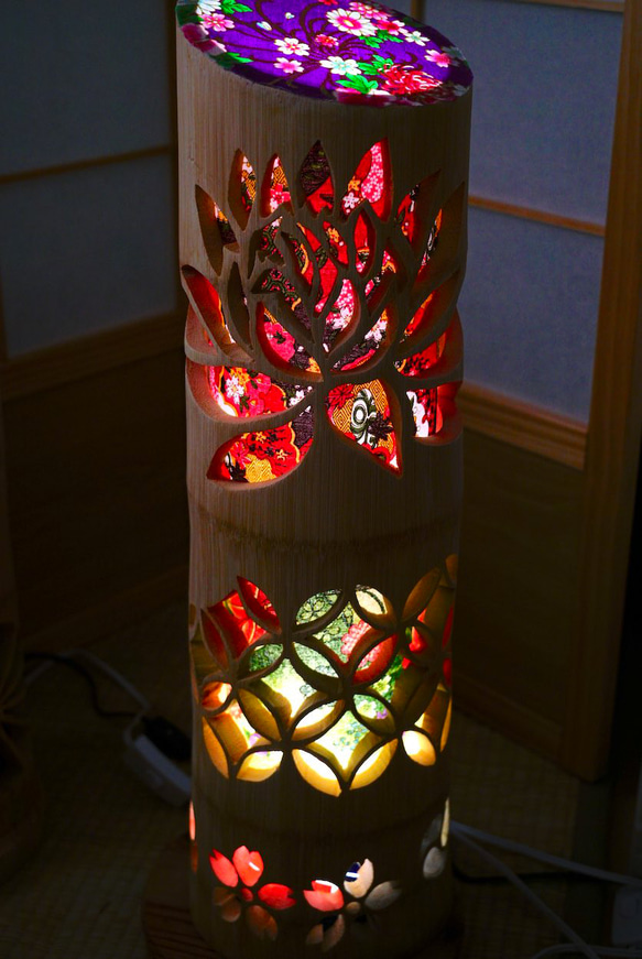 極太☆竹灯り・竹あかり・竹灯籠 ～～ 癒しの灯り 華衣ライン