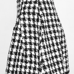 Monotone Houndstooth A-Line Skirt ミニスカート ブラック 黒 カジュアル 6枚目の画像