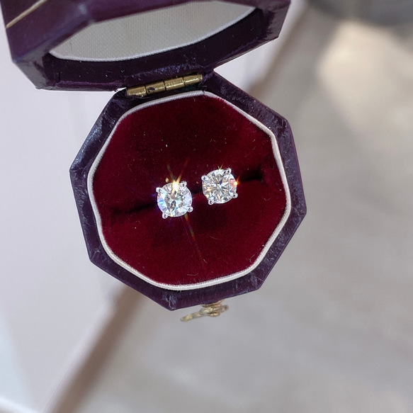 天然ダイヤモンドピアス0.606ct k18 ピアス（スタッド・一粒