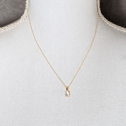 天然白蝶貝×クリスタルdoubletネックレス/リング/ピアス