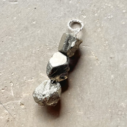 パイライト　原石　14kgf　silver925　ネックレス　チャーム 4枚目の画像
