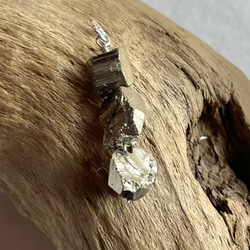 パイライト　原石　14kgf　silver925　ネックレス　チャーム 2枚目の画像
