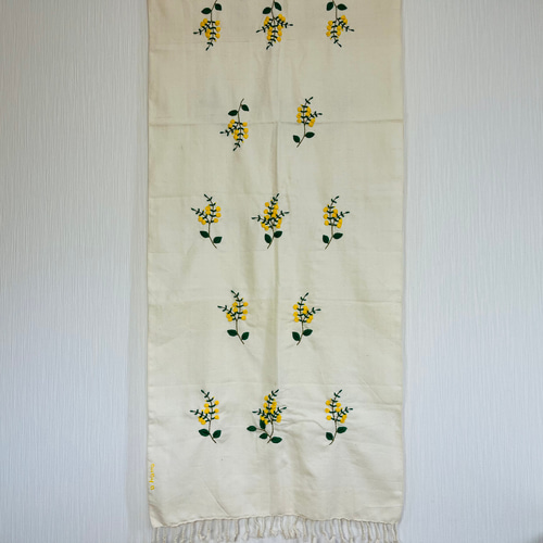 ババグーリ　刺繍入りコットンストール ババグーリ 刺繍入りコットンストール