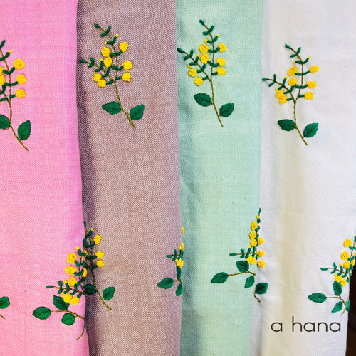 期間限定セール中】花手刺繍 コットンストール【パダウ