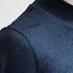 [3/4袖用] 絲質彈性絲絨高領T卹，適合特定形狀的成人 [有尺寸和顏色] 第8張的照片