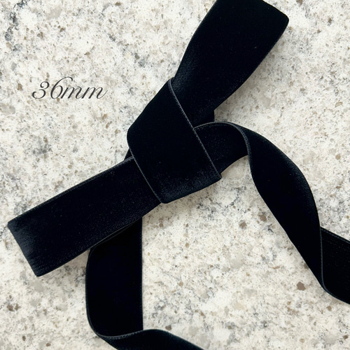 日本製 超高品質 両面】幅と長さを選べる ベロアリボン ヘッドドレス