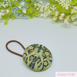 ❁hAnafany❁(専用) くるみボタン 鳥刺繍 ヘアゴム