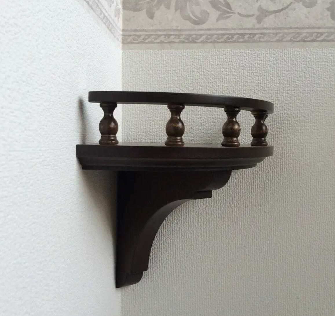 コーナーシェルフ（ダークブラウン）※セミオーダー可