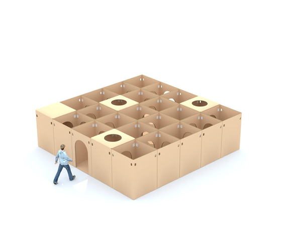 宝探しダンボール迷路 6mx3 25P 50P 100P