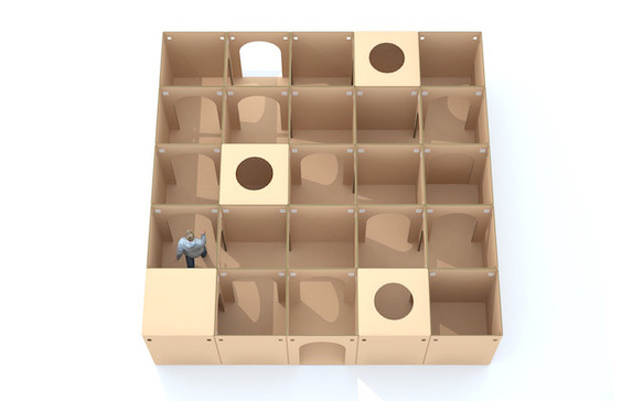 宝探しダンボール迷路 6mx3 25P 50P 100P