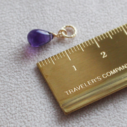二月生日石、紫水晶&lt;寶石品質平原&gt;魅力(K14GF) 第3張的照片