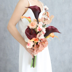 ウェディングブーケ　アームブーケ アーティフィシャルフラワーブーケ アームブーケ クラッチブーケ