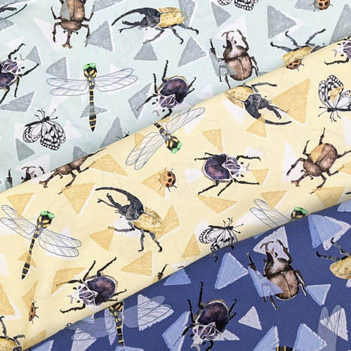 ナップサック 体操服入れ お着替え袋   昆虫図鑑柄×ブラック 横長ナップサック】ランドセルの上から背負える体操服入れ(昆虫図鑑