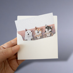 メッセージカード封筒セット（柴犬） 6枚目の画像