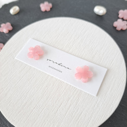 ★b　『 桜  - cherry blossoms - 』　春　ピンク　フォーマル　小ぶり　大人可愛いピアス／イヤリング 3枚目の画像