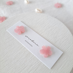★b　『 桜  - cherry blossoms - 』　春　ピンク　フォーマル　小ぶり　大人可愛いピアス／イヤリング 7枚目の画像