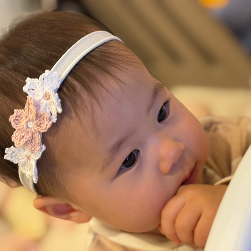 初節句・ひな祭り】桜のベビーヘアバンド✿新生児 赤ちゃん 月齢フォト