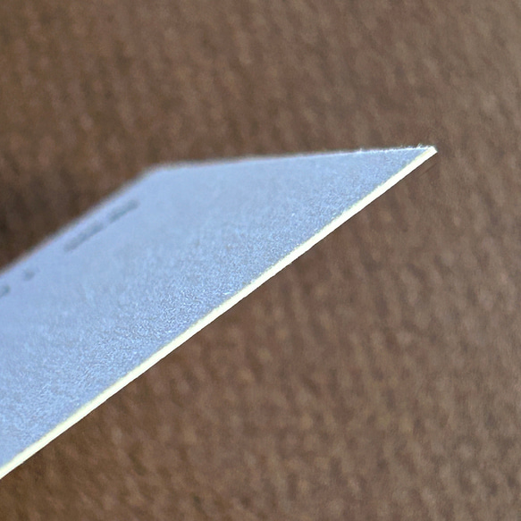 銅色箔押し×コットン紙 深みと輝きを纏う贅沢な名刺制作（縦型） 46mm ショップネームの箇所は カッパー 銅色