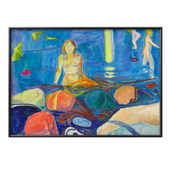 1926■アートポスター　絵画　A3サイズ『エドヴァルド・ムンク　夏の夜、人魚』イラスト　デザイン　上級マット紙　北欧 1枚目の画像