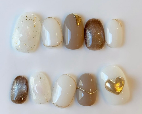 憧れの シンプルぷっくりハートネイルNo.223 ネイルチップ（つけ爪 ネイルチップ・付け爪