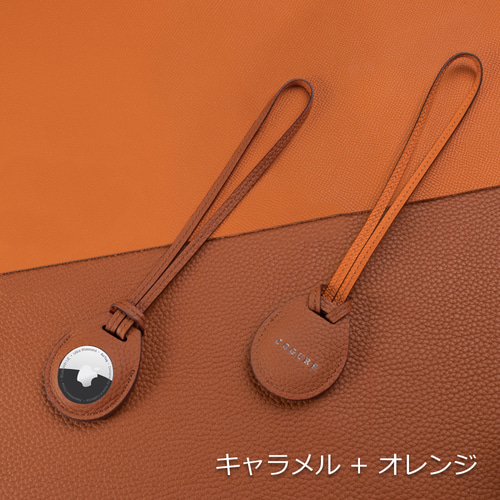 オレンジ レザー アクセサリーケース 栃木レザー 四角い コインケース アクセサリーケース 小物入れ