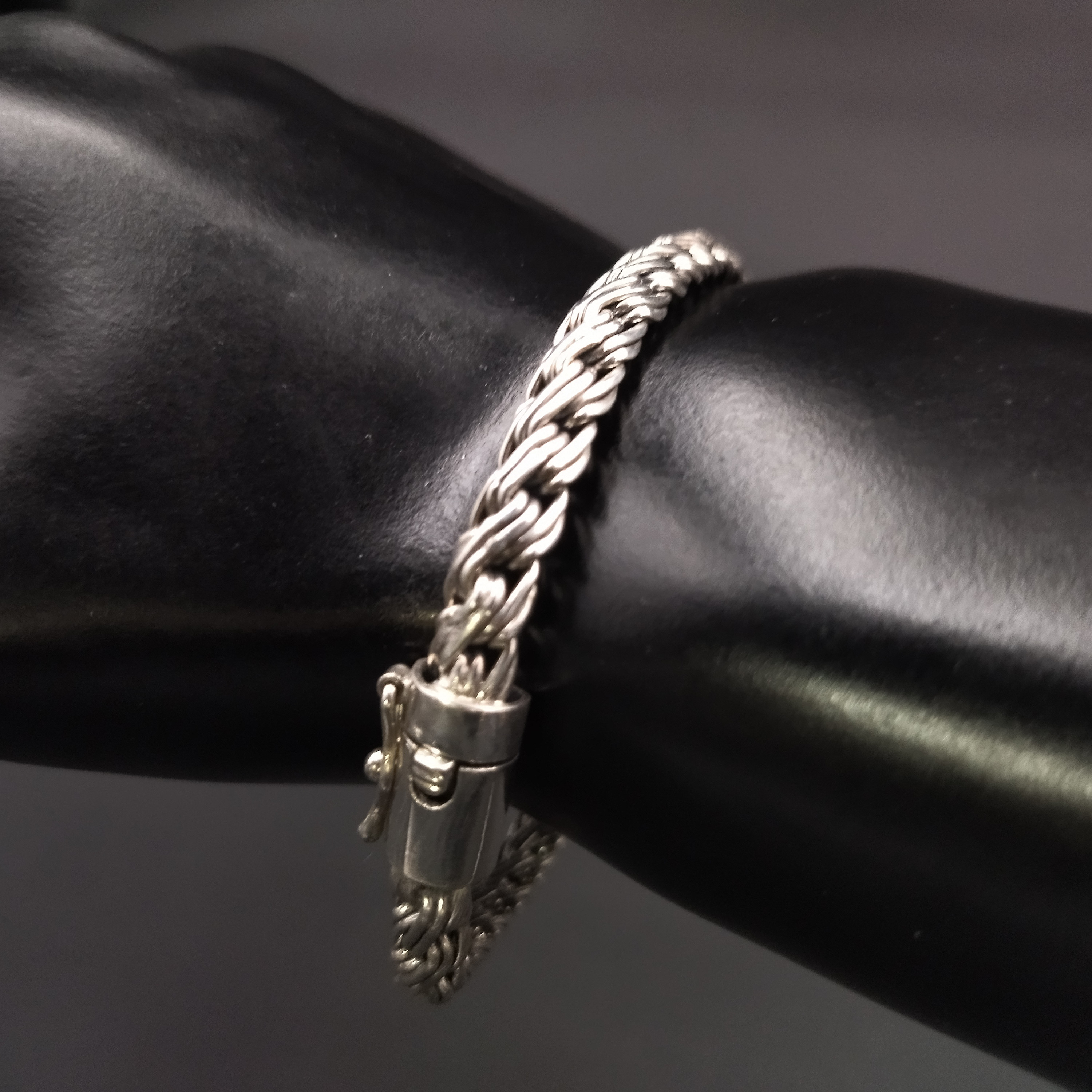 6mmダブルウェーブ【シルバーチェーンブレスレット】