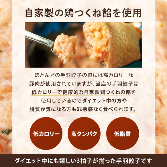 【送料無料】自家製 手羽餃子 5枚目の画像