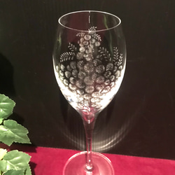 母の日早割　ミモザのグラス＊シャンパン・ワイン〜手彫りガラス〜 18枚目の画像