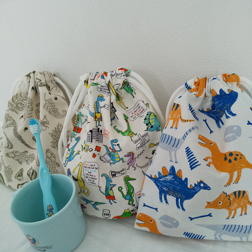 恐竜】お弁当袋とコップ袋のセット お弁当袋セット ランチセット  