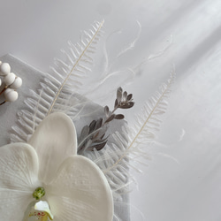 NEW 胡蝶蘭　木の実　ナチュラル　髪飾り　イヤーカフ ドライフラワー　プリザーブドフラワー　造花　白無垢　成人式 ウェ 5枚目の画像
