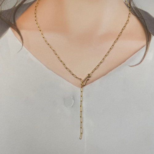14K GOLD FILLED】ボストンチェーン ラリエット ネックレス55cm 14K GOLD FILLED】ボストンチェーン ラリエット ネックレス55cm