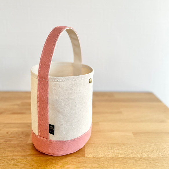 new!! "bucket bag"  kinari × sakura(限定カラー)《受注製作》 1枚目の画像