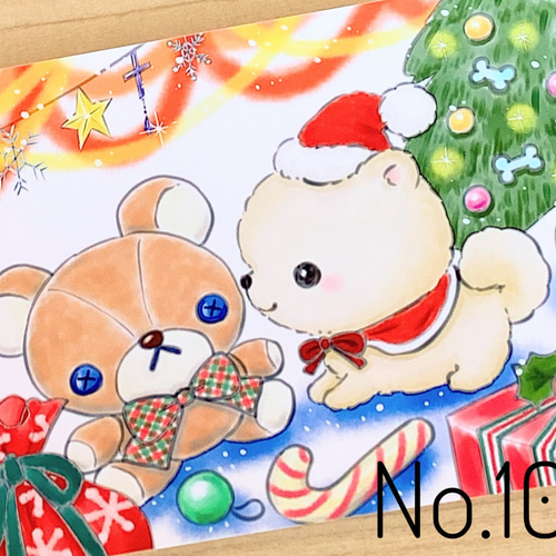 春夏秋冬ポメちゃん イラストポストカード 10枚セット