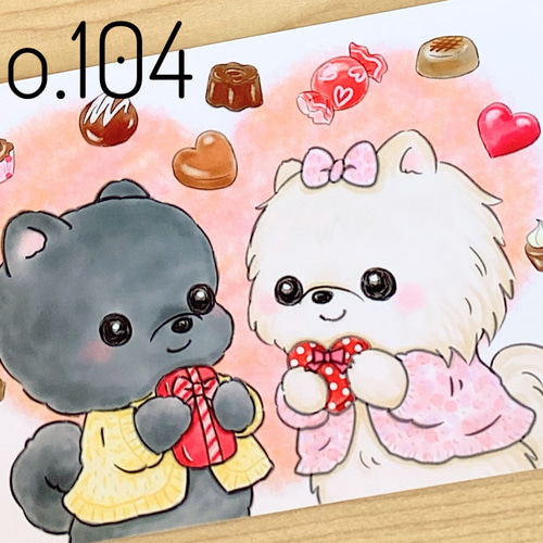 春夏秋冬ポメちゃん イラストポストカード 10枚セット