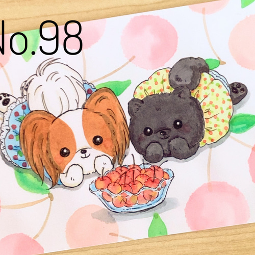 春夏秋冬ポメちゃん イラストポストカード 10枚セット
