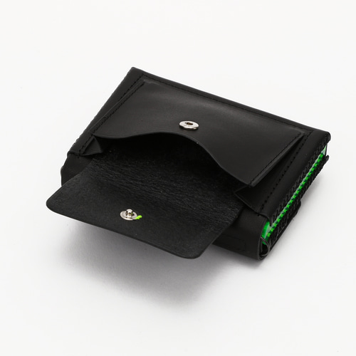 レザー×アクリル ミニウォレット / ブラック その他ミニ財布