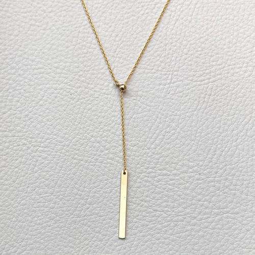 14K GOLD FILLED】スライドビーズ ラリエット ネックレス70cm