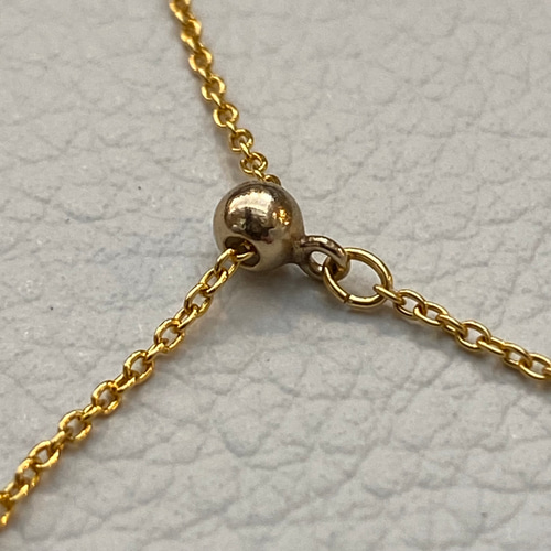 14K GOLD FILLED】スライドビーズ ラリエット ネックレス70cm