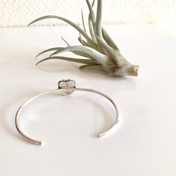 送料無料/Silver950 スリーピングビューティー•ターコイズ/シルバーバングル/ハート 6枚目の画像