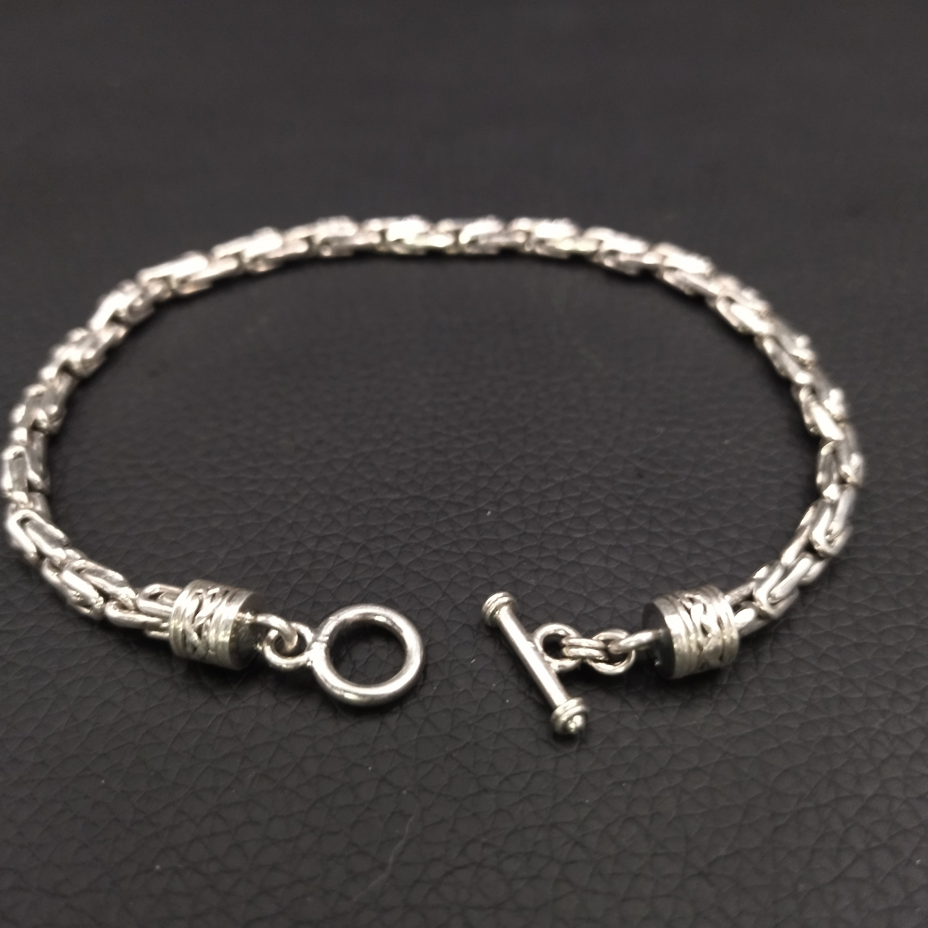 4mmシングルノット【シルバーチェーンブレスレット】