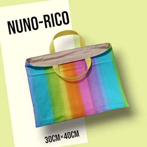 かわいやいちごページ　レインボー虹色　レッスンバッグ　入園入学 かわいやいちごページ レインボー虹色 レッスンバッグ 入園入学