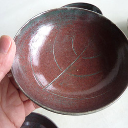 小皿（トルコブルー、乳白釉） 1枚目の画像
