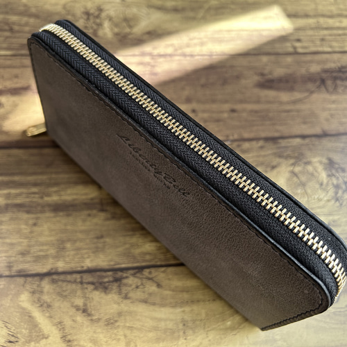 姫路レザーシュリンク】ラウンドファスナーロングウォレット
