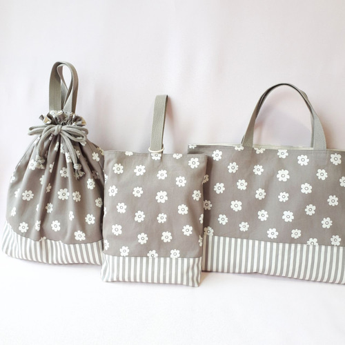 入園入学3点セット レッスンバッグ 上履き入れ 体操服袋 女の子 くすみ