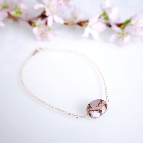 TV掲載《10月誕生石》桜色コッパーピンクオパールブレスレット