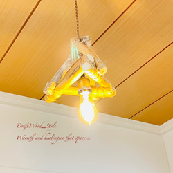 流木インテリア 木を組合わせたアンティーク調の流木シェード＆ペンダントライト 照明 LED ランプ セット 北欧 N46 10枚目の画像