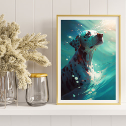 【希望の光 - ダルメシアン犬 No.1】風水画 アートポスター 犬の絵 犬の絵画 犬のイラスト 8枚目の画像