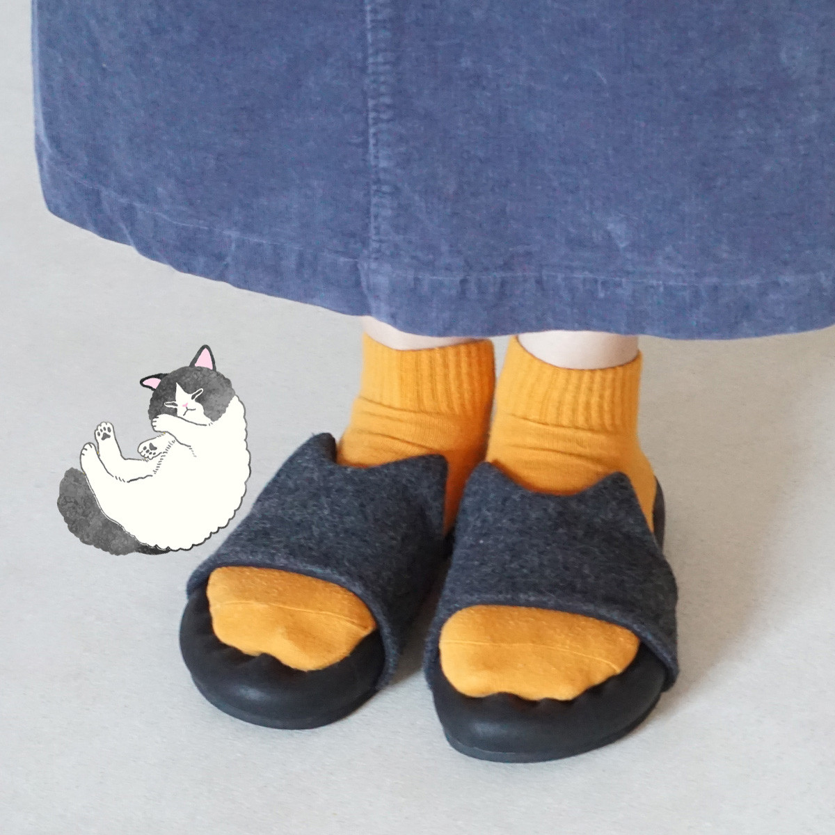 猫とふみふみトレーニャングスリッパ グーパー (DRFTC)【納期5日以内発送】