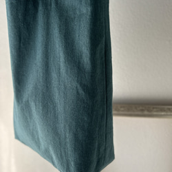 【巾着付き】コットンリネンのエコバッグ・エバーグリーン 5枚目の画像